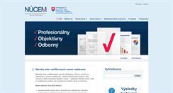 Desktop Screenshot of nucem.sk